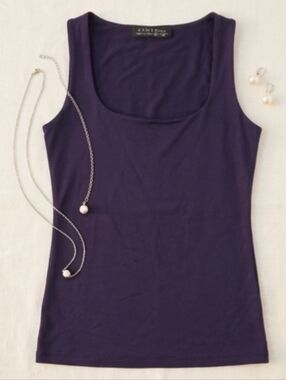 Zara Basics Navy Blue Scoop Neck Tank Size S